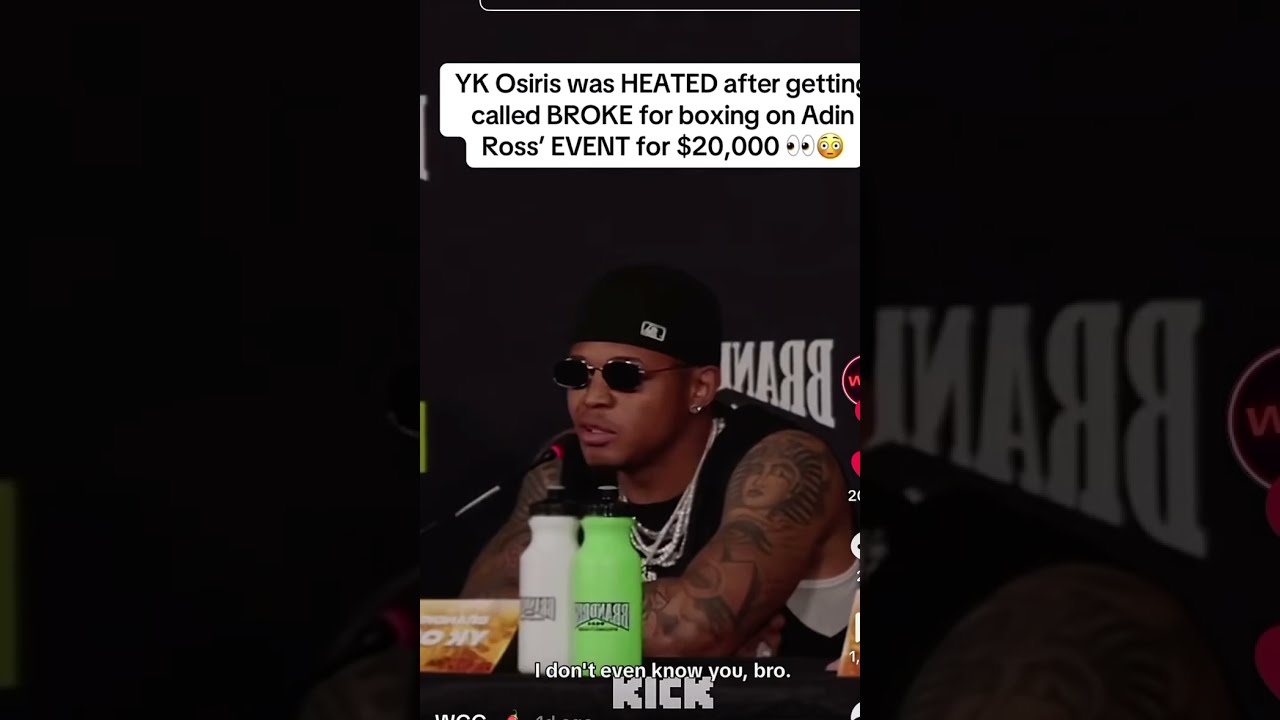 YK OSIRIS HEATED AFTER GETTING CALLED BROKE AT ADIN ROSS 20K BOXING EVENT