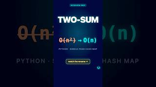 Coding Interview: Two Sum explained #coding #interview