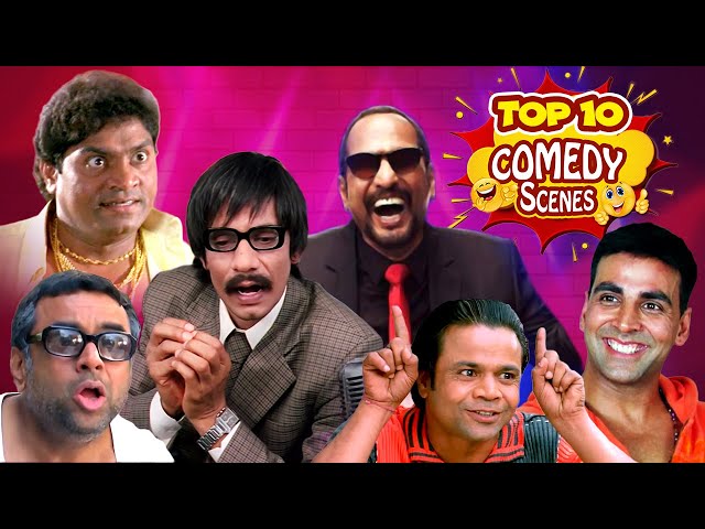 Top 10 Hindi Comedy Scenes | Paresh Rawal | Akshay Kumar Arshad Warsi | Johnny Lever | Rajpal Yadav class=