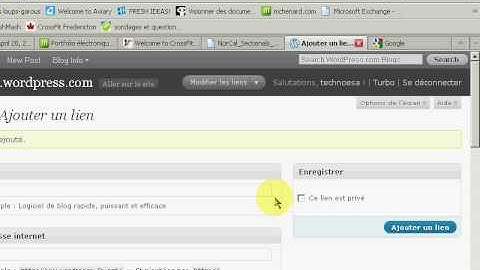 Wordpress liens hypertextes