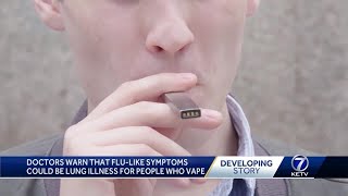 Doctors warn that flu-like symptoms could be lung illness for people who vape