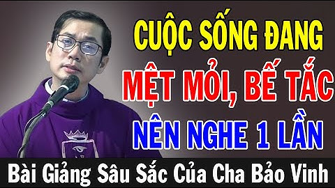 CUỘC SỐNG AI ĐANG MỆT MỎI BẾ TẮC Nên Nghe Bài Giảng Này Của Lm Phaolô Lưu Quang Bảo Vinh