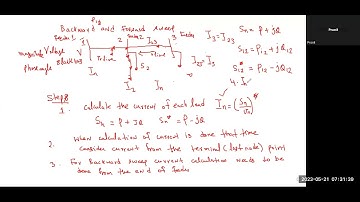 what is meant by backward and forward sweep in power flow.