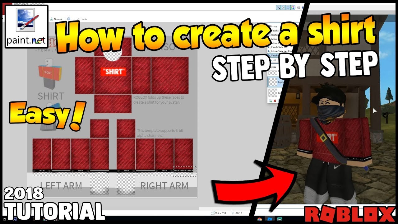 How To Make Your Own Shirt 2018 Easy Fast Tutorial Roblox