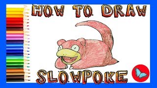 How To Draw Slowpoke From Pokemon|Coloring and Drawing For Kids