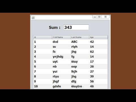 Java Tutorial - How To Get The Sum Of JTable Column Values Using Java [ With Source Code ]