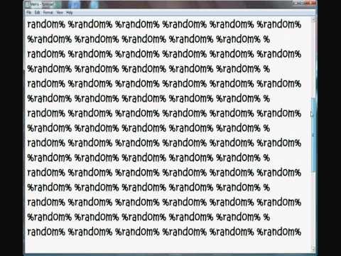 How to make the MATRIX effect in notepad *Transferred*