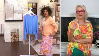 Isaac Mizrahi Live! Long Sleeve Pointelle Trim Bolero on QVC