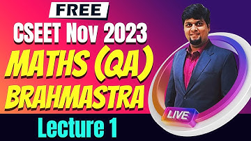 FREE CSEET Maths Brahmastra Revision Video Lectures | CSEET Quantitative Aptitude Video Classes