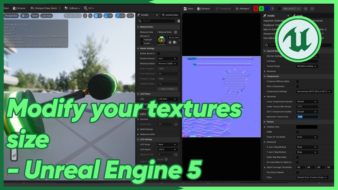 Modify your textures size - Unreal Engine 5 - YouTube