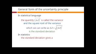 General form of the uncertainty principle – David Miller