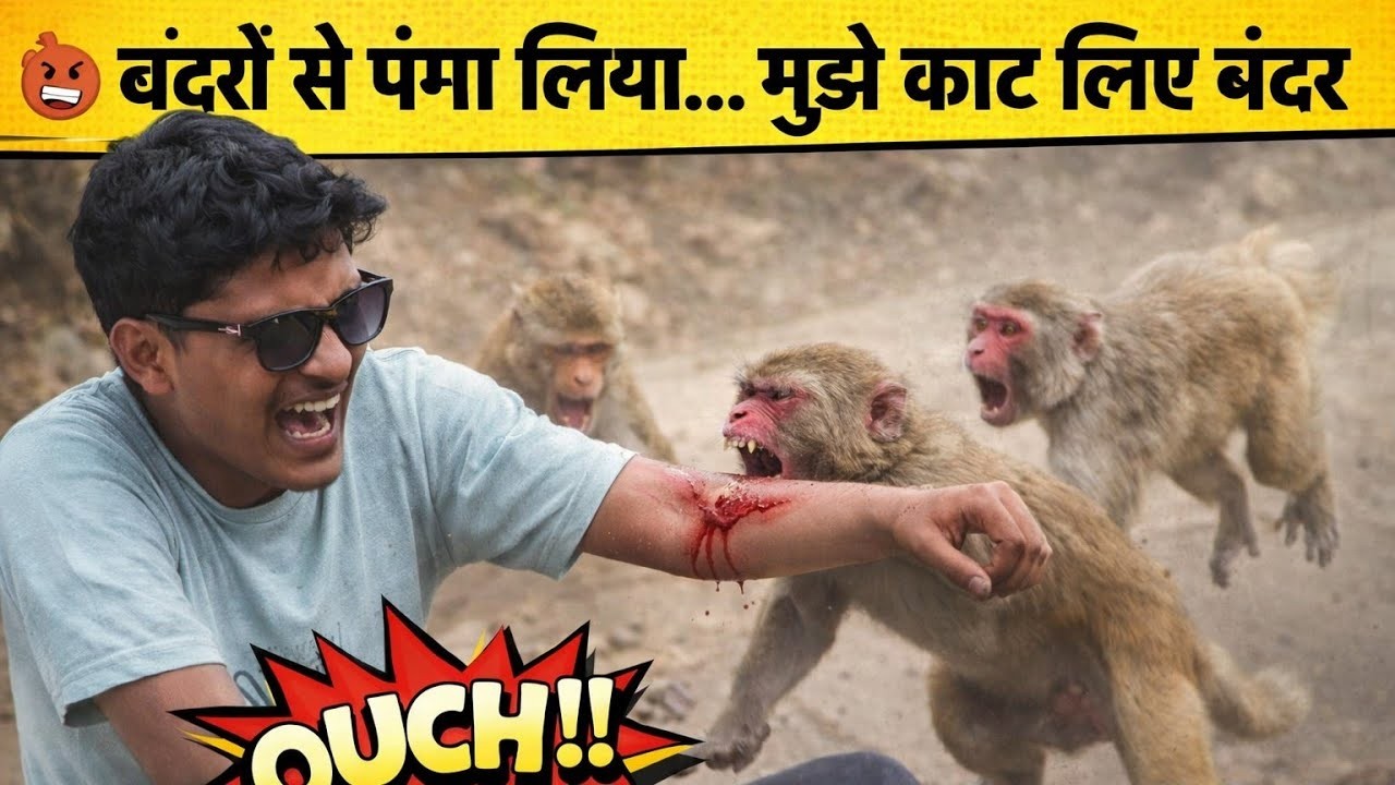 Amma Mai Ke Bandaro Ka Atank! Mujhe Bandar Ne Kaat Liya 🐒🩸