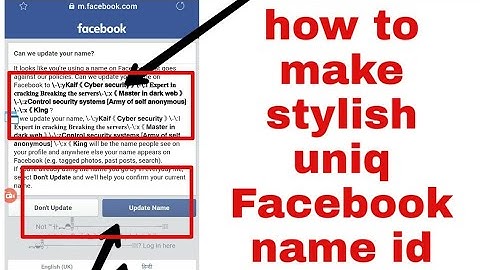 How to make stylish uniq name facebook id||itx kaifu