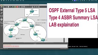 #day20 OSPF Type 5 External LSA and Type 4 ASBR summary LSA detailed LAB  with #wireshark