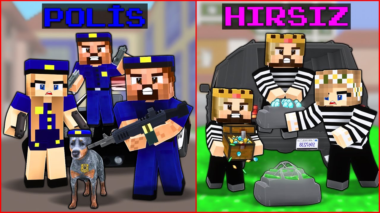 HIRSIZ ZENGİN AİLESİ VS POLİS FAKİR AİLESİ! 😱 -Minecraft