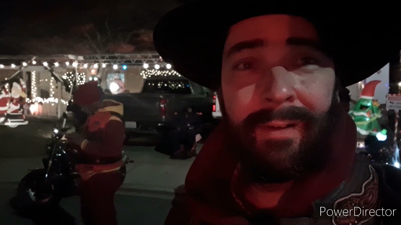 a day in the life of a Biker : at Inraged 4 Christ and litas Christmas night light toy ride