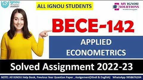 IGNOU BECE 142 SOLVED ASSIGNMENT 2022-23 | ENGLISH MEDIUM | IGNOU Solved Assignment 2022-23