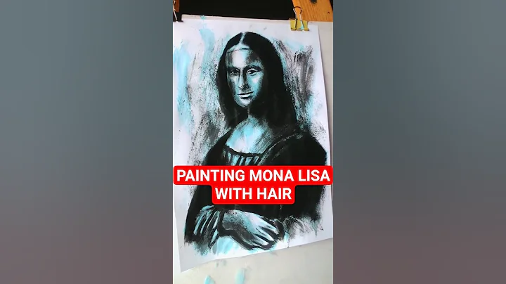 I Painted the Mona Lisa Using My Own Hair 😭✂️ #art #shortsfeed #monalisa #artchallenge