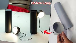 Brilliant DIY Project from PVC Pipes How to Make LED Table Light for Your Home