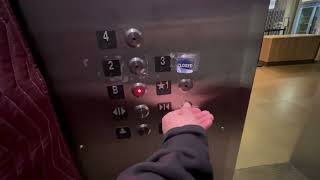 Modded Otis Black Button Traction Elevator @ University of Michigan Library, Ann Arbor, MI