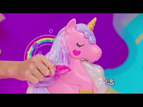 Polly Pocket Flamant Surprises & Salon Licorne Arc-en-Ciel | AD