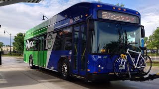 Ride On Pace Bus 2025 Gillig Low Floor Plus HEV 35' 25535 On Rt 507 Plainfield to Louis Joliet Mall