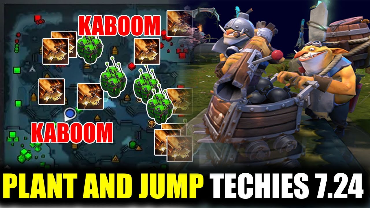 Techies Bomb Pattern 7 Mins Mega Kill - How to Techies Plant Bomb and Accurate Blast Off ...