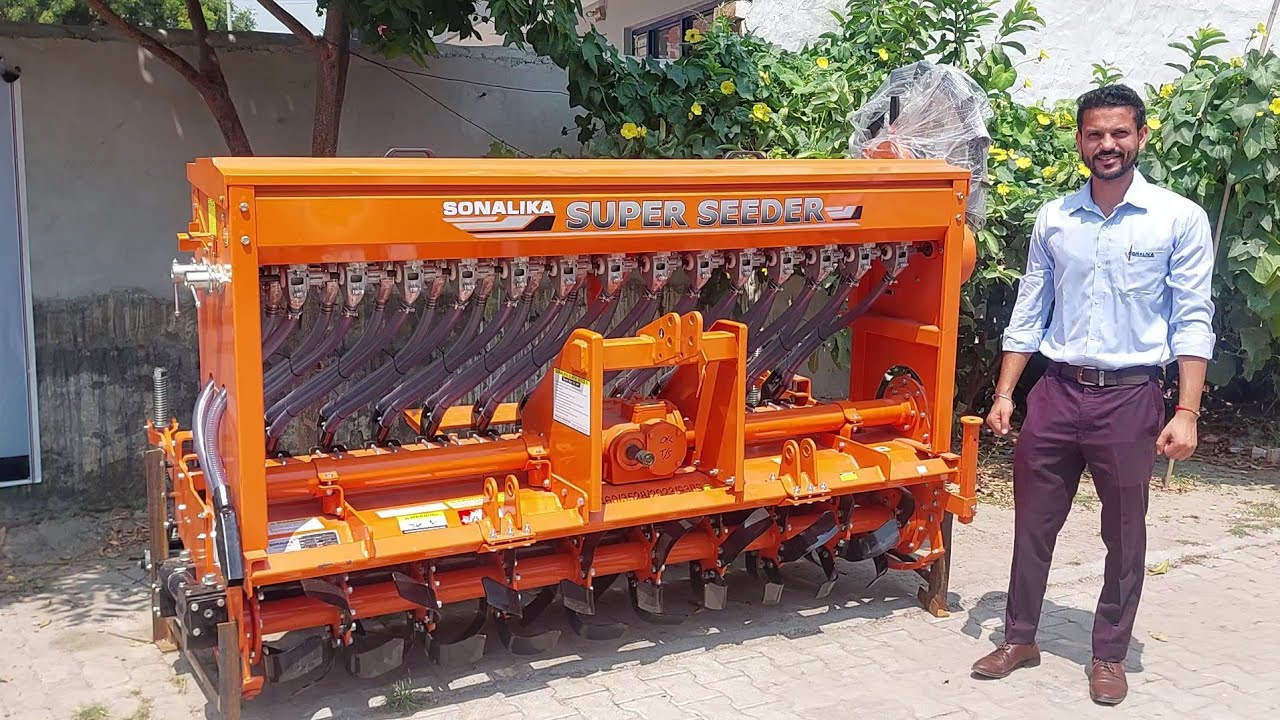 50 एचपी ट्रैक्टर से चलने वाला 8 फुट का Super Seeder आ गया 2 मिनट में Rotavator बनाइये