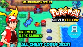 POKEMON SILVER YELLOW ALL CHEAT CODES 2021  HOW TO USE CHEATS IN POKEMON  SILVER YELLOW ON ANDROID 