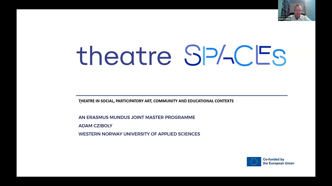 IDEA WEBINAR: Presentation of Drama/Theatre MA Programmes