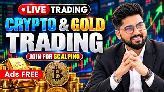Details 🔴 Live Crypto & Gold Trading Hindi | Bitcoin, XAU/USD Scalping Strategy | Chhota Trader Live News