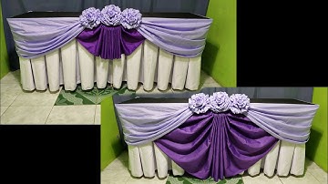 ROSES SCALLOP WITH ACCORDION PLEATS TABLE SKIRT DESIGN IDEAS BEST FOR ANY OCCASIONS #diy #tutorial