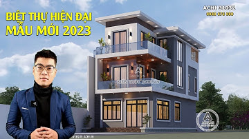 Mẫu thiết kế biệt thự 3 tầng mái bằng kiến trúc hiện đại đẹp | Kiến Trúc Achi