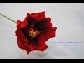 Маки из конфет. Цветы из бумаги. DIY paper poppy