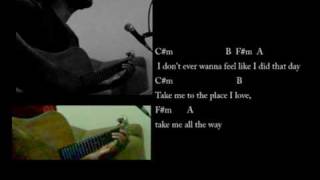 Red Hot Chili Peppers - under the bridge with lyrics and chords acoustic cover