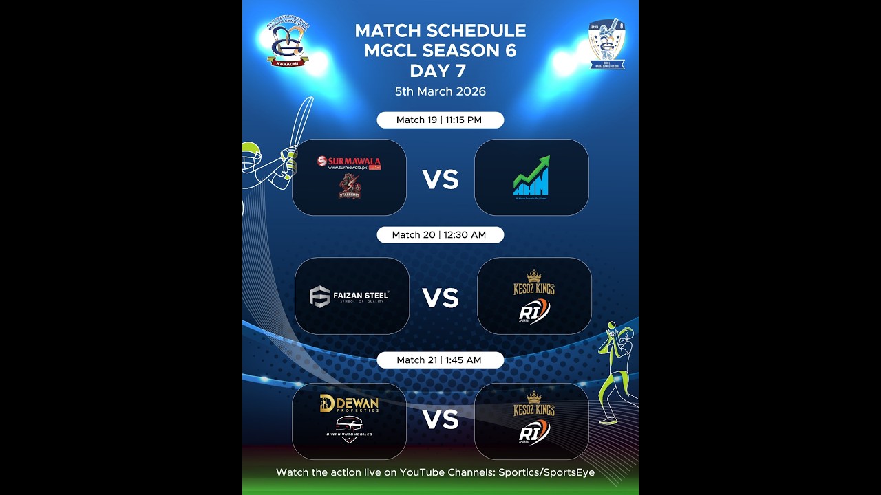 Muslim Gymkhana Cricket League Season 06 || Ramzan Edition || Day 07