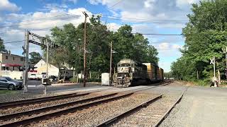 NS 5823 GP38-2 leads CR MA01 with a SAAHC hornshow at Piscataway