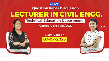 QP DISCUSSION | LECTURER IN CIVIL ENGINEERING | Technical Education department
