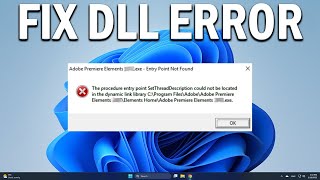 How To Fix The Procedure Entry Point Not Found Dynamic Link Library Error in Windows - Easy Fix