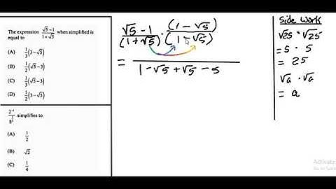 CXC CSEC ADD Math Paper 1   Rationalizing the denominator