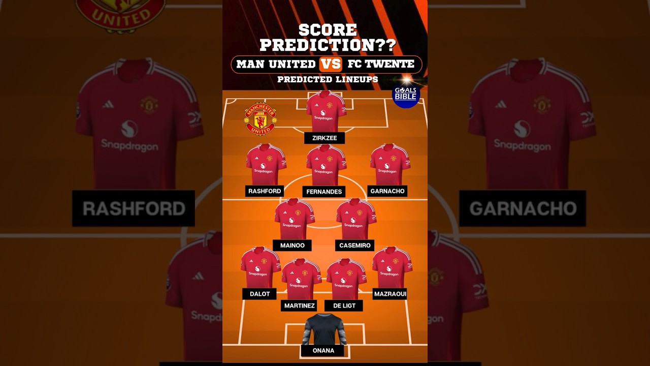 MANCHESTER UNITED vs FC TWENTE Lineups & Starting XI🔴⚪ 