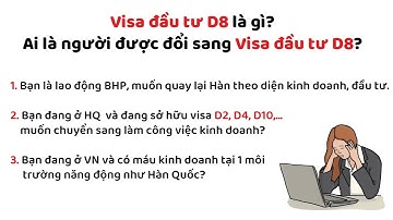 CÁCH LÀM VISA ĐẦU TƯ D8 CHO BẠN MUỐN KINH DOANH TẠI HÀN