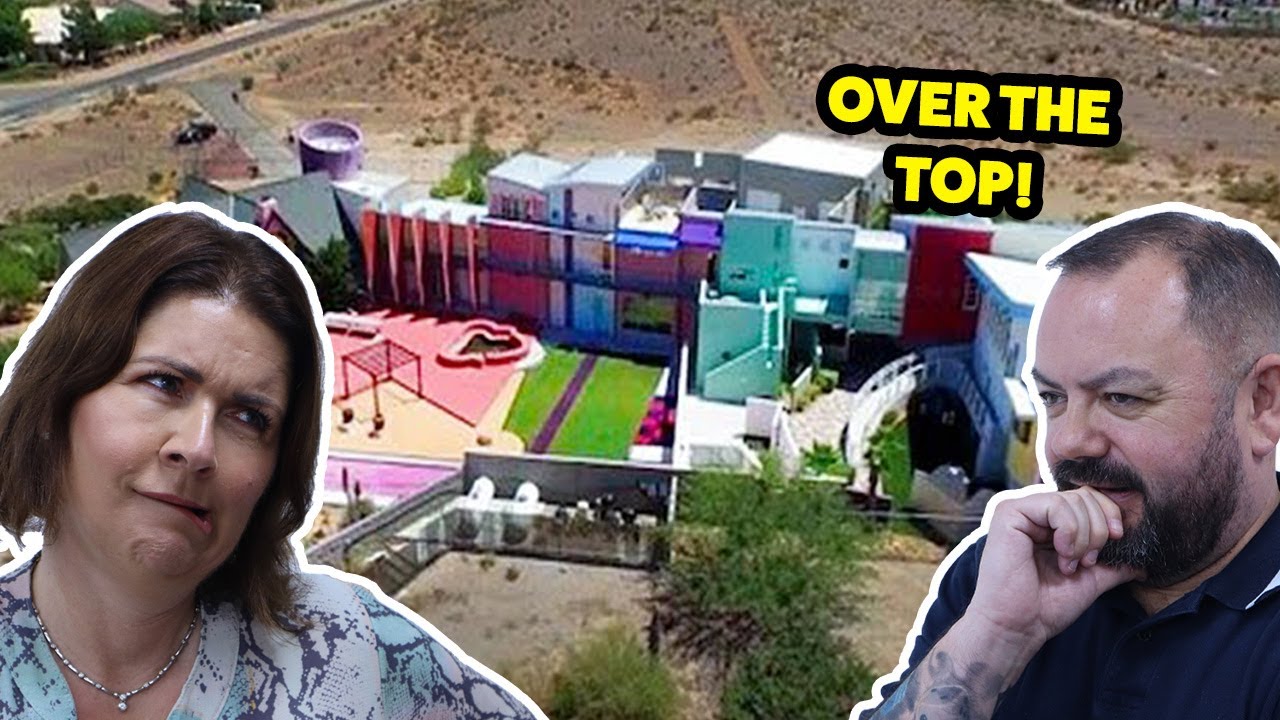 British Family React! MOST OVER THE TOP Celebrity Homes!