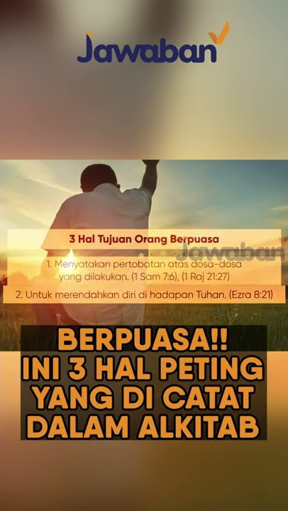 BERPUASA!! INI 3 HAL UTAMA DALAM PUASA YANG DITULIS ALKITAB