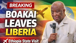 BREAKING President Boakai massively departs Liberia for a State visit to Ethiopia