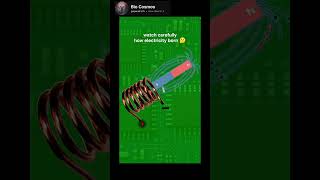 Watch carefully how electricity is generated using a simple coil and magnet#physics #sciecne