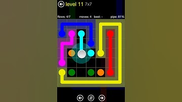 Flow Free Regular Pack 7X7 walkthrough level 11
