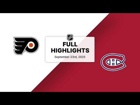 NHL Highlights | Flyers vs. Canadiens | September 23, 2025