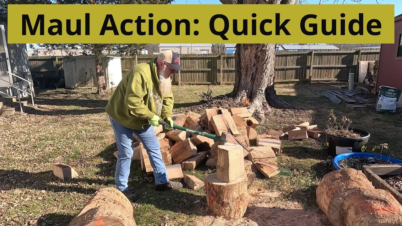 Mastering the Art of Splitting Wood with a Maul | Amen Acres Homestead ...