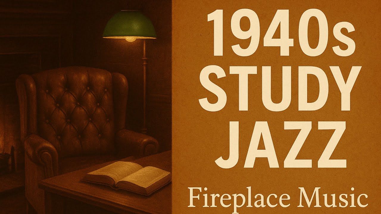 1940s Study Jazz – Cozy Fireplace Jazz for Reading & Deep Focus